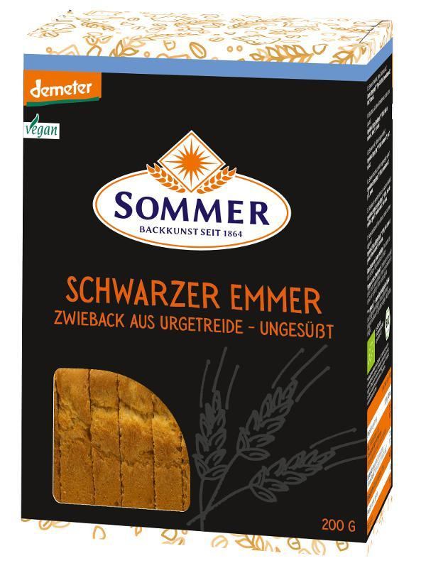 Produktfoto zu Schwarzer Emmer Zwieback, ungesüßt