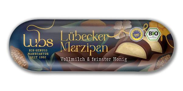 Produktfoto zu Marzipanbrot mit Vollmilchschokolade