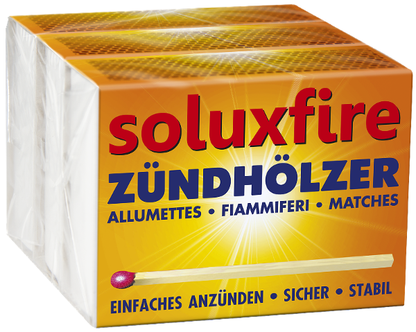 Produktfoto zu Zündhölzer 55 mm _ 3er Würfel