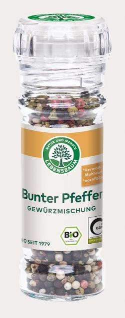 Produktfoto zu Pfeffer bunt, ganz, in der Mühle