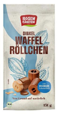 Produktfoto zu Dinkel Waffelröllchen Vollmilch