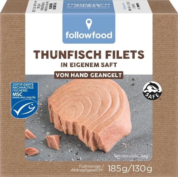 Produktfoto zu Thunfisch Filets in eigenem Saft